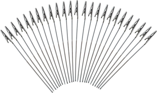 Yansanido Set of 50 Metal Wire Alligator Clamp 6 Inch Long-Tailed Alligator Iron Clip Clasp Clamp Standfor DIY Card Photo Memo Clip Holder (6inch-50pack)