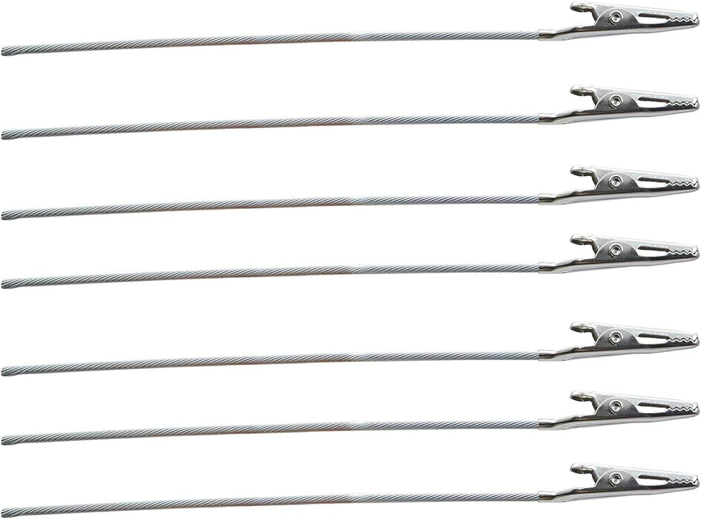 Yansanido Set of 50 Metal Wire Alligator Clamp 6 Inch Long-Tailed Alligator Iron Clip Clasp Clamp Standfor DIY Card Photo Memo Clip Holder (6inch-50pack)