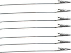 Yansanido Set of 50 Metal Wire Alligator Clamp 6 Inch Long-Tailed Alligator Iron Clip Clasp Clamp Standfor DIY Card Photo Memo Clip Holder (6inch-50pack)