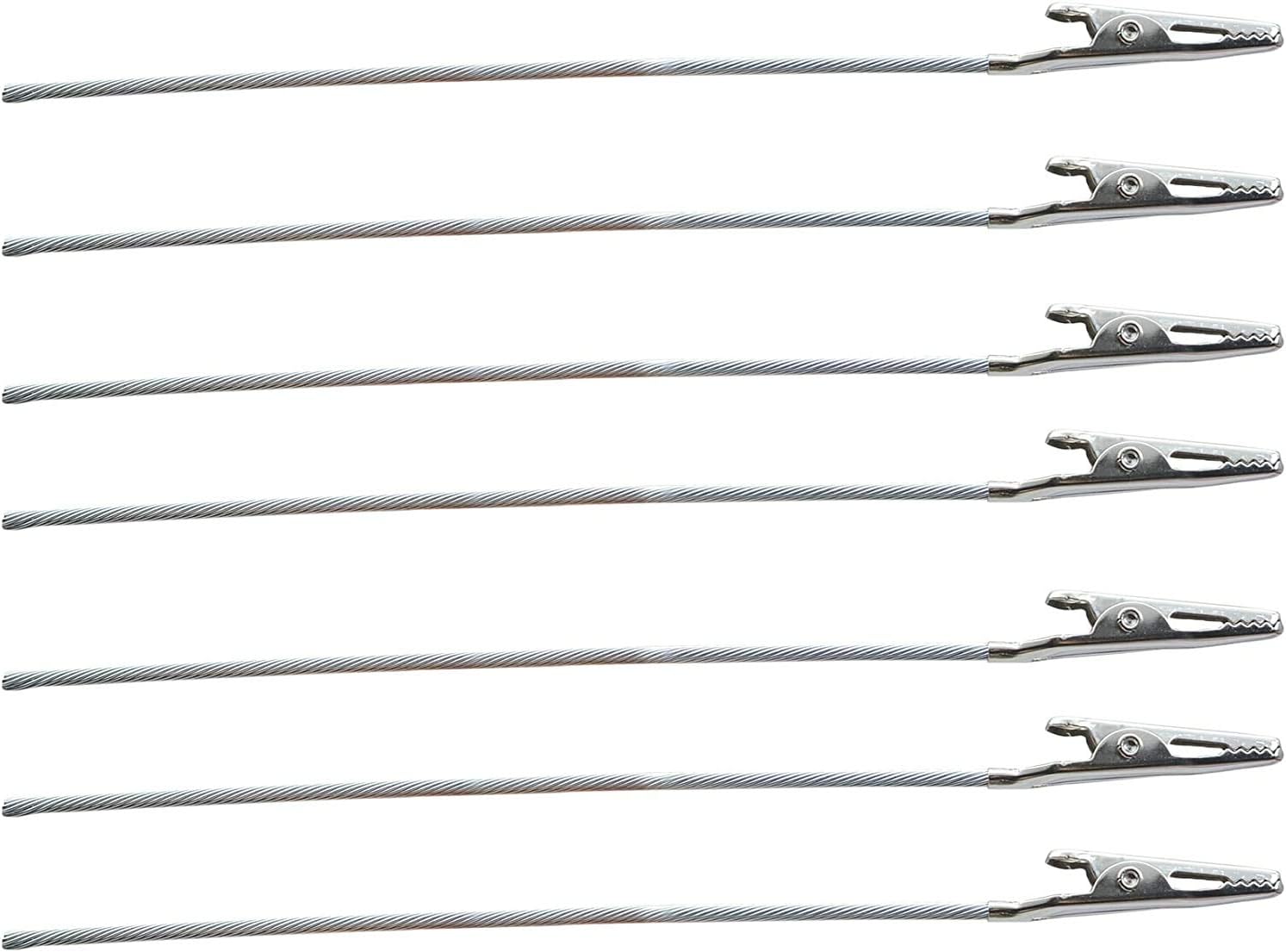 Yansanido Set of 50 Metal Wire Alligator Clamp 6 Inch Long-Tailed Alligator Iron Clip Clasp Clamp Standfor DIY Card Photo Memo Clip Holder (6inch-50pack)