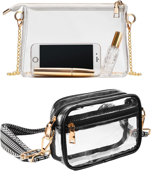 Clear Purse for Women Stadium Approved + Clear Crossbody Bag Stadium Approved