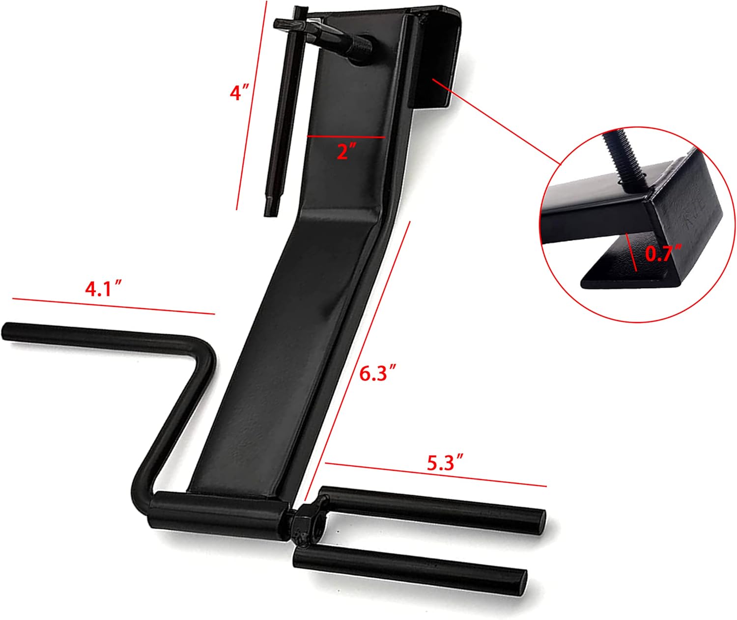 Cargo Tie-Downs Strap Winder, Black Powder Coated Steel, Roll-up Flatbed Trailer Winch Straps up to 4" Wide, ed in Trailers, Trucks, Warehoes, Docks, Vans