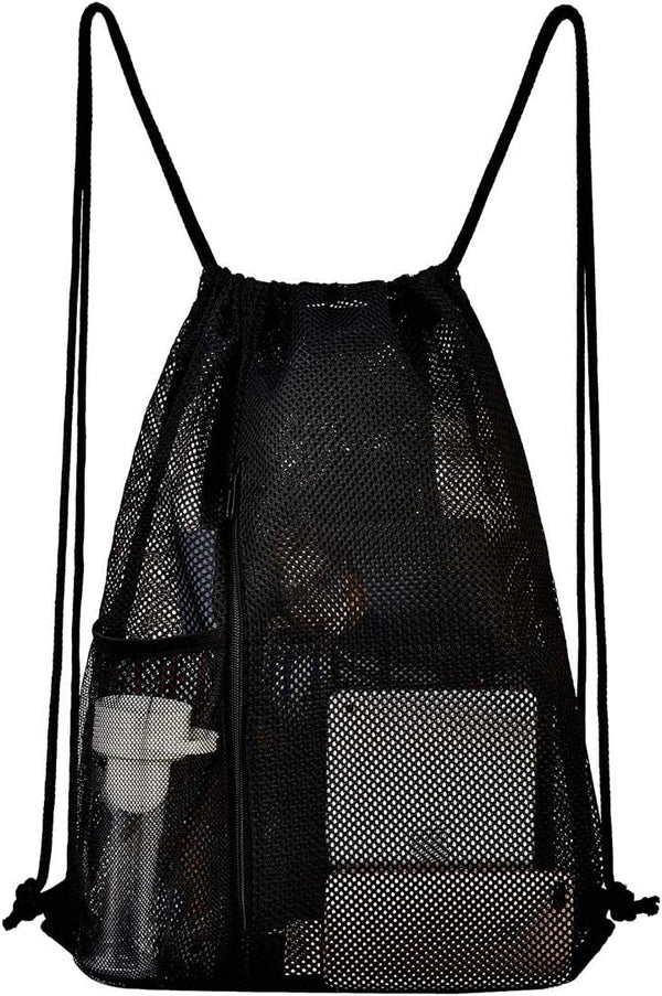 Heavy Duty Mesh Drawstring Backpack Bag for Sport Balls