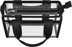 Clear Tote Bag for Women, Transparent PVC Top Handle Handbag with Shoulder Strap, Durable Clear Bag for Daily e, Events | Stadium Approved