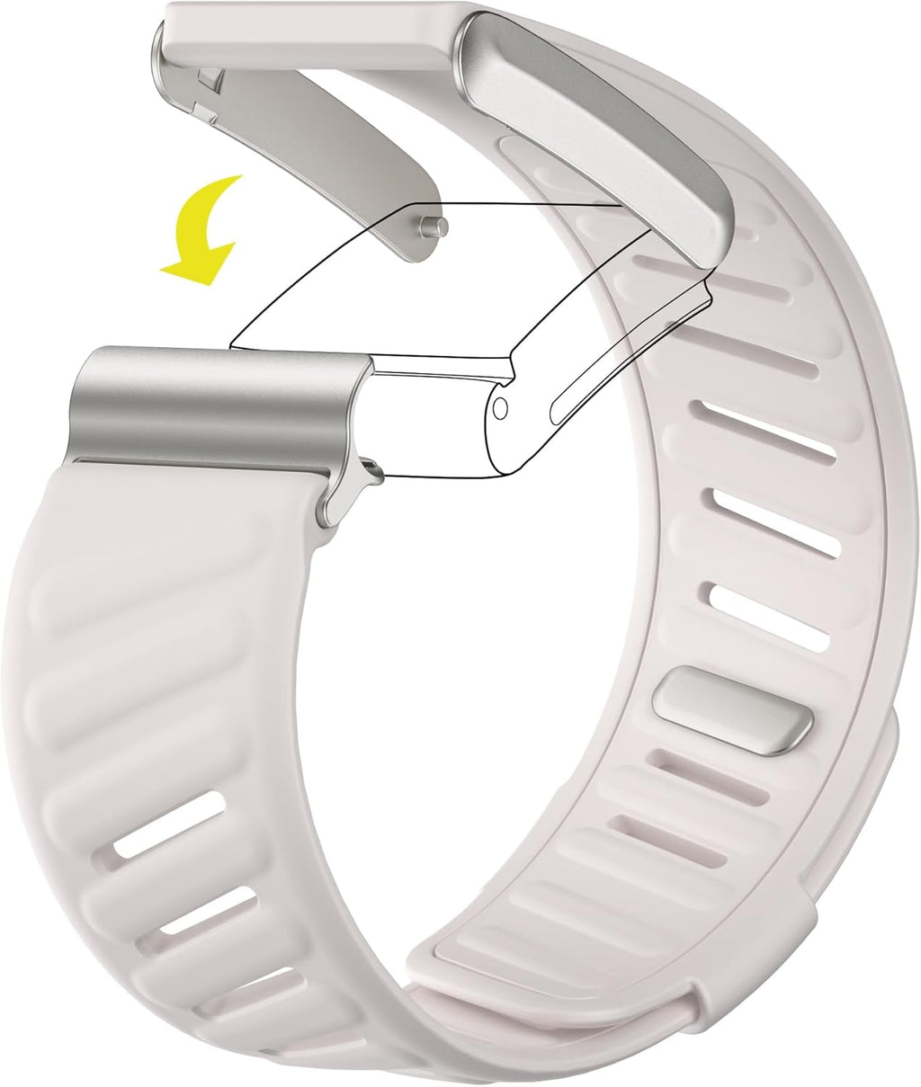 Comfort Durable Silicone Wristband Compatible with WHOOP 4.0 Band, Soft Silicone Sports Loop Strap for Men & Women, with U Shapped Connector