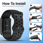 Silicone Replacement Band Compatible with WHOOP 4.0 – Adjtable Sport Strap for WHOOP Fitness Tracker – Breathable, Durable, Comfortable