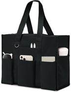 Large Tote Bag for Women Waterproof with 12 Pockets Top Zipper Closure Utility Teacher Nurse Bags for Work School