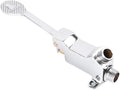 Single Foot Pedal Water Valve Copper Bathroom Faucet for Basin Water Tap Floor Mount Single Pedal Valve Silver