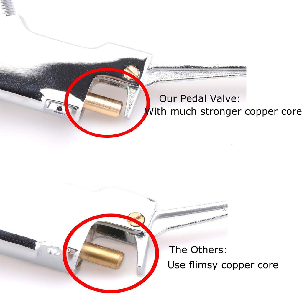 Single Foot Pedal Water Valve Copper Bathroom Faucet for Basin Water Tap Floor Mount Single Pedal Valve Silver