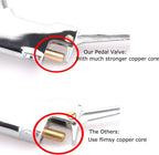 Single Foot Pedal Water Valve Copper Bathroom Faucet for Basin Water Tap Floor Mount Single Pedal Valve Silver