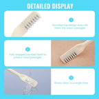 Nasal Hair Cutter, 2024 New Double Sided Nose Hair Knife Manual Nose Trimmer, 360 Rotating Nasal Razor Cutter with Ear Picker for Women and Men (Pink 3Pcs)