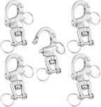 316 Stainless Steel Swivel Snap Shackle Clevis Quick Heavy Duty Release Spring Hook Marine Grade Sailing Halyard Shackle for Boat Rigging Industrial Lifting Climbing