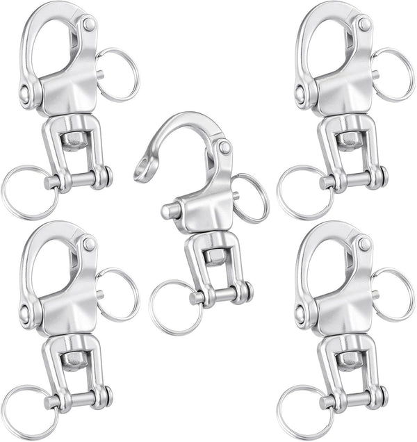 316 Stainless Steel Swivel Snap Shackle Clevis Quick Heavy Duty Release Spring Hook