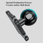 1'' Ball Mount Base with Aluminum Alloy 4-Hole AMPS Square Plate Compatible with RAM Mounts B Size 1 Inch Ball Double Socket Arm