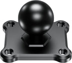 1'' Ball Mount Base with Aluminum Alloy 4-Hole AMPS Square Plate Compatible with RAM Mounts B Size 1 Inch Ball Double Socket Arm