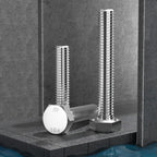 15Pcs 1/4-20 x 3-1/2" Hex Head Screws Bolts,304 Stainless Steel 18-8,Fully Threaded,External Hex Drive,Mounting Chair,Rail,Pump,Wheels,Handles,Antenna Parts,Boat and Plastic Bumpers(VG10211)