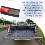 Truck Tonneau Cover Seal,Camper Shell Seal Rubber Weather Stripping with Double Hole,Universal Tailgate Seals for Pickups Trucks Campers Cars(24.6Ft)