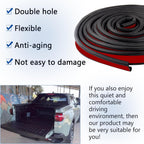 Truck Tonneau Cover Seal,Camper Shell Seal Rubber Weather Stripping with Double Hole,Universal Tailgate Seals for Pickups Trucks Campers Cars(24.6Ft)