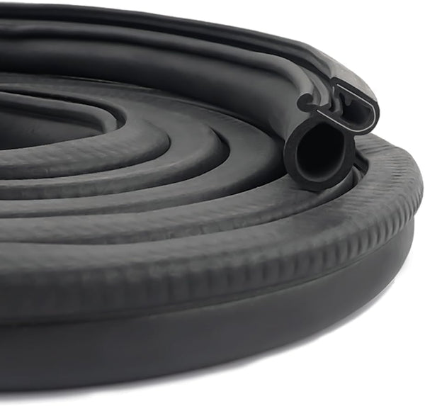 20Ft Car Door Weather Stripping Door Seal Strip,U-Shaped Rubber Edge Trim with Steel Strip Door Sealers for Door Frame of Car Truck SUV RV Boat Home,Keeps Car Interior Tidy and Quieter (20Ft)