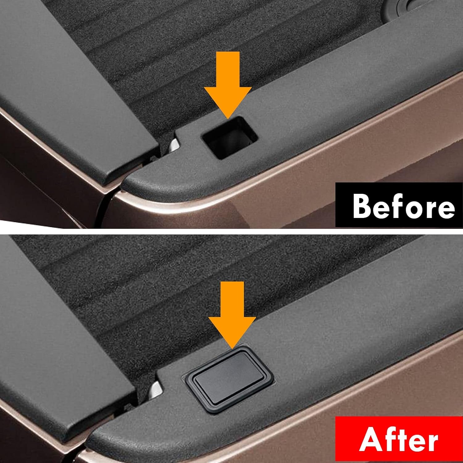 Ram 1500 Stake Pocket Covers, Rear Truck Bed Rail Stake Pocket Cover Compatible with Dodge Ram 2019-2024 2025 2026(Set of 2)