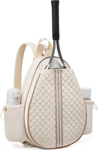 Tennis Bag, Quilted Tennis Sling Crossbody Backpack, Water Resistant Tennis Racket Bags for Women Men, Suitable for Pickleball Tennis Badminton