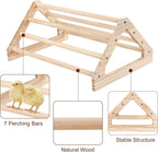 Wooden Chick Perch Stand, Pine Roosting Bar, Jungle Gym Perch Toys for Chicken Coop & Brooder, Bird Perch for Baby Chicks & Parrots (Large)
