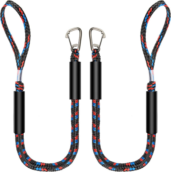 Bungee Boat Dock Lines with Stainless Steel Clips