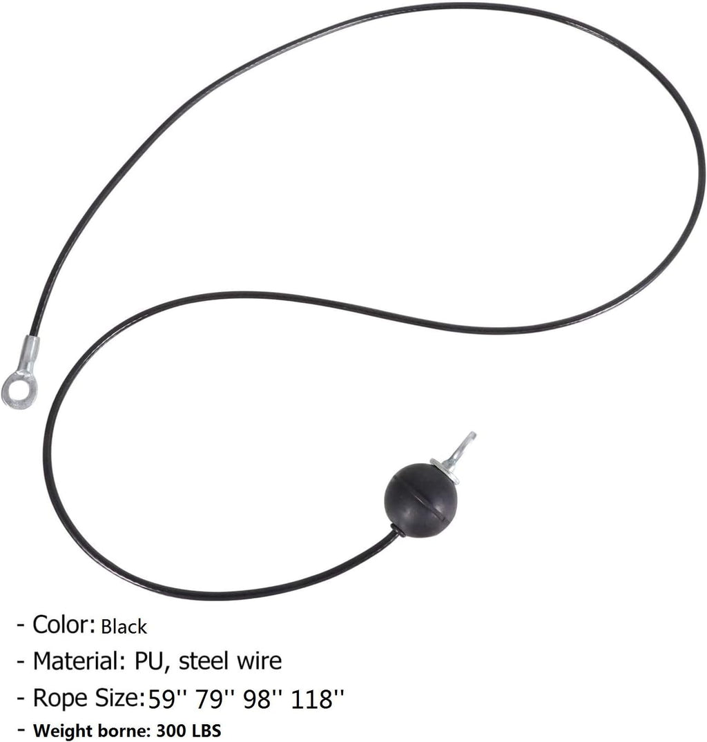 Fitness Pulley Cable,Replacement Cable Machine Accessories,Cable Attachments for Gym -Thick 5mm(0.2inch) Heavy Duty Steel Wire Rope Home  59"