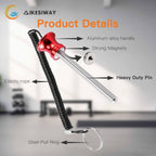Universal Magnetic Weight Stack Pin with Pull Rope - Heavy Duty Gym for Machines | Commercial & Home Accessories Replacement Pins Strength Training Equipment Red