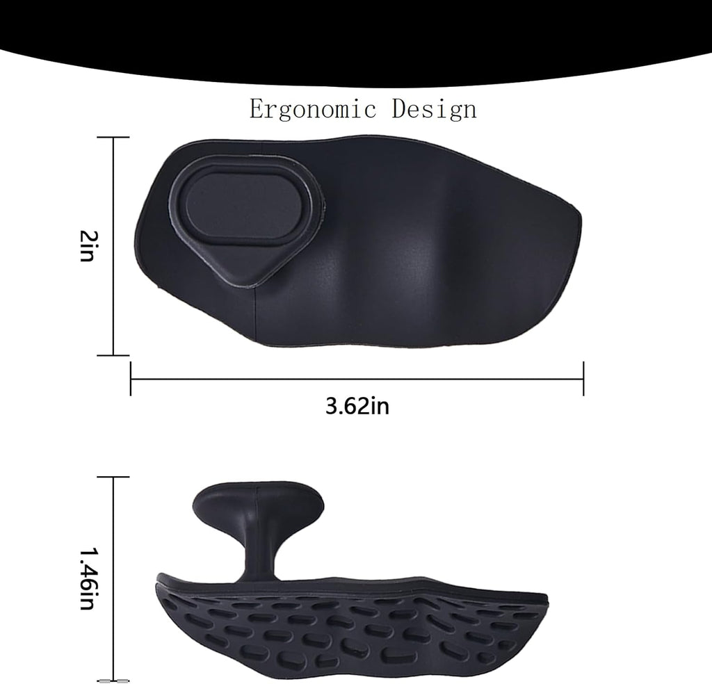 Anti-Slip Workout Rubber Weight Grips, Ergonomic Hand Protector Gloves for Lifting Palm Protection, Gym Grips Pull-Ups Training and Exercise Men Women, 2 Pairs