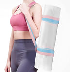 2 Packs Yoga Mat Strap for Carrying, Carrier, Adjustable Sling Exercise Black + Turquoise