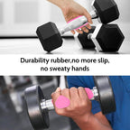 Weight Lifting Grips - Rubber Anti-Slip Workout Grips, Ergonomics Hand Protector Gloves for Gym Training and Exercise, Dumbbell, Bar Pad, Pull Up Men Women, No Sweaty (Red)