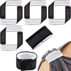 8 Count Softball Sleeve Holders Jersey Ties with Hook and Loop Fasteners Straps for Shirts Scrunchies T-Shirts Soccer Baseball Sports Activities(Black, White) Black, White
