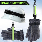 4 Pcs Firefighter Tools Include 2 Helmet Band Glove Strap Holder Fire Safety with Reflective Trim Accessories