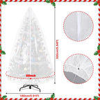 9.84 ft Upright Christmas Tree Storage Bag White Extra Large Jumbo Removal Disposal with Zipper Drawstring Waterproof Tear Proof Cover for Xmas Daily Home