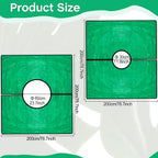 2 Set Landscape Pruning Tarp 78.7"x78.7" Waterproof Bush Trimming with Hole Shrub Catcher Four Corner Buckles for Leaf Collection Garden Tree Accessories