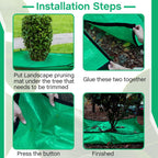 2 Set Landscape Pruning Tarp 78.7"x78.7" Waterproof Bush Trimming with Hole Shrub Catcher Four Corner Buckles for Leaf Collection Garden Tree Accessories