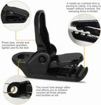 25Pcs Mini Small Camping Tent Tarp Clips, Plastic Crocodile Clip, Windproof Snaps, Awning Clamp for Tarp, Harks - Black