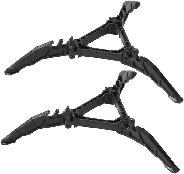 2Pcs Camping Stove Fuel Can Stabilizer, Mini Foldable Outdoor Hiking Cooking Gas Tank Bracket,Foldable Cartridge Canister Tripod (Black)