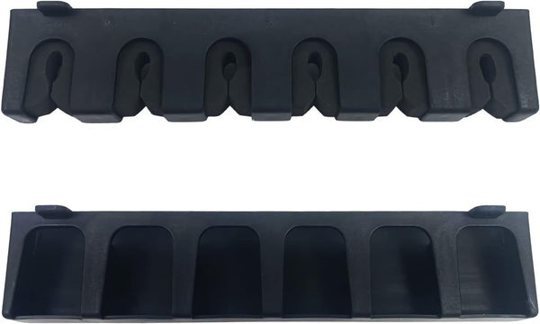 Vertica Fishing Rod Holders, Wall-Mounted – Racks, Pole Holders,Fishing Rack,Store 6 Rods or Combos in 12.6 Inches, for Garage & Boat, 1 Pair Black (Vertica)