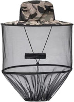 1Pack Anti-Mosquito Mesh Fishing Cap, Mosquito Head Net Hat with Removable Hidden Netting，for Outdoor Hiking Gardening Beekeeping