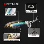 5Pcs Premium Top Water Fishing Lures, Lure for Bass with Soft Propeller Tail Catfish,Pike Perch, Bass, Lures Freshwater or Saltwater