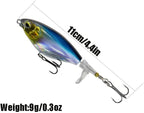 5Pcs Premium Top Water Fishing Lures, Lure for Bass with Soft Propeller Tail Catfish,Pike Perch, Bass, Lures Freshwater or Saltwater