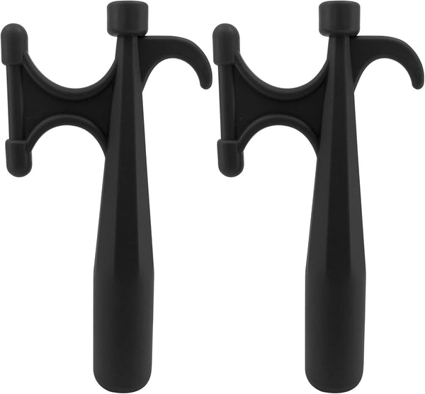 2Pcs Nylon Boat Hook Floating Hook for Extension Pole (Black)