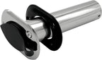 2PCS Boat Stainless Steel Polished Fishing Rod Holder Flush Mount 15/30/90 Degree Casting Flange with Rubber Cap, Liner, Gasket PVC Cap and Inner Tube for Marine Yacht Kayak 2pcs 15�