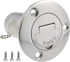 1-1/2"(38mm) Boat Gas/Fuel/Diesel/Water/Waste Deck Fill/Filler with Keyless Cap 1-1/2" Marine Mirror- Polished 316 Stainless Steel Hardware for Yacht Caravan WATER