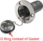 1-1/2"(38mm) Boat Gas/Fuel/Diesel/Water/Waste Deck Fill/Filler with Keyless Cap 1-1/2" Marine Mirror- Polished 316 Stainless Steel Hardware for Yacht Caravan WATER