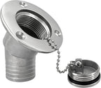 1-1/2"(38mm) Boat Gas Deck Fill/Filler with Keyless Cap Screws, Marine Mirror Polished 316 Stainless Steel Hardware Angled Neck for Yacht Caravan