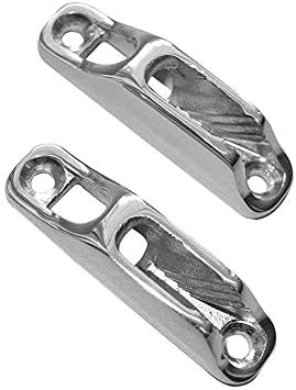 2pcs Boat Rope Clam Cleat 18 x 82mm Stainless Steel for 3 to 5mm