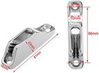 2pcs Boat Rope Clam Cleat 18 x 82mm Stainless Steel for 3 to 5mm Line fit Kayak